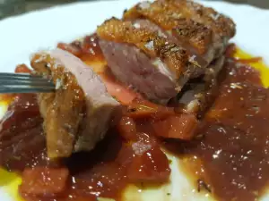 Magret de pato al romero con salsa agridulce