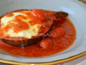 Berenjenas con carne picada y mozzarella