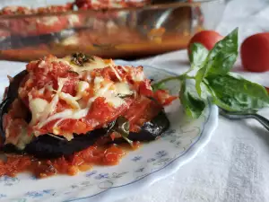 Berenjenas y pimientos al horno