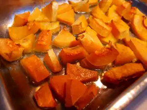 Calabaza pelada y asada