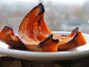 Calabaza asada con la cáscara