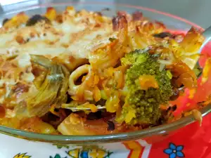 Macarrones al horno con verduras