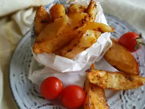 Patatas crujientes al horno con pan rallado