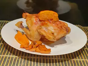 Picantones con naranja y vino blanco