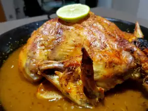 Pollo asado con sidra y lima