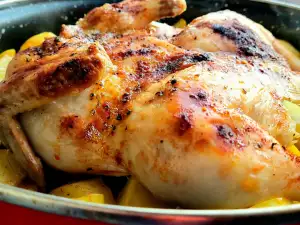 Pollo al horno con patatas