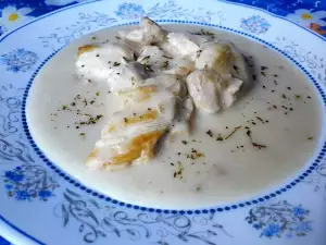 Pechuga de pollo con salsa de nata