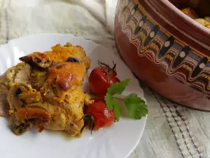 Filetes de pollo en olla de barro