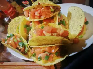 Tacos de pollo con cheddar