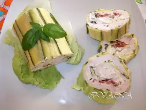 Rollo de pollo con calabacines