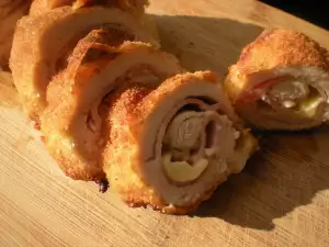 Rollitos de pollo empanados