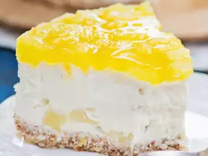 Tarta de queso con piña