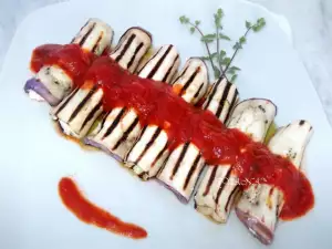 Rollitos de berenjena con requesón