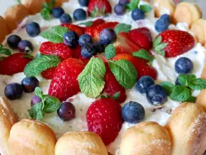 Tarta ligera de frutas sin horno