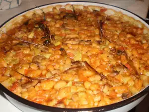 Alubias blancas con verduras al horno