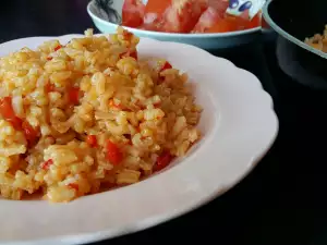 Pilaf picante con cominos (sin carne)