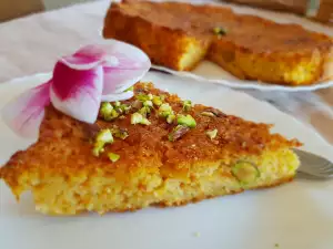 Pastel vegano de calabaza y sémola