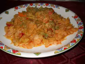 Repollo con tomates