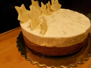 Tarta de chocolate festiva con mousse de champán