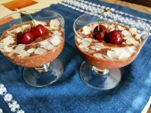 Pudín de quinoa con cerezas