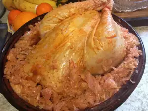 Pavo relleno con chucrut