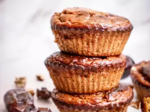 Muffins de calabaza con dátiles y chocolate