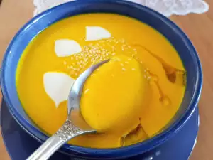 Crema de calabaza con leche de coco