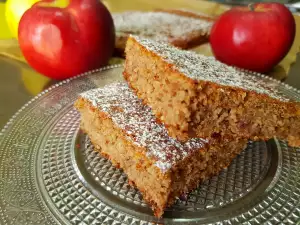 Pastel de manzana sano y saludable