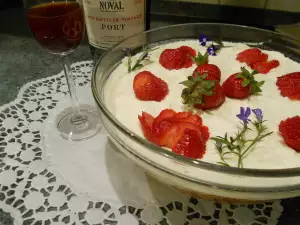 Trifle de fresa con toffie