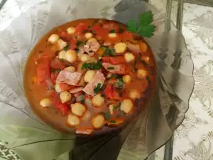 Guiso de garbanzos con bacon