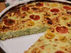 Quiche de brócoli y calabacín sin masa