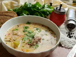 Sopa cremosa de cerdo