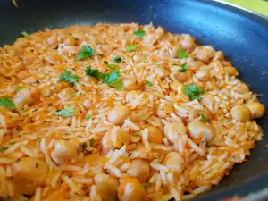 Arroz con garbanzos al estio turco