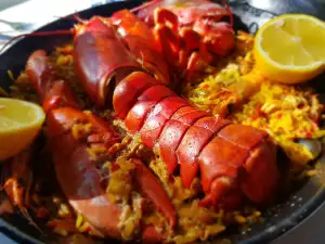 Arroz al horno con bogavante