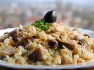 Risotto con champiñones (receta italiana)