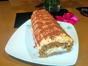 Brazo de gitano con mascarpone y café