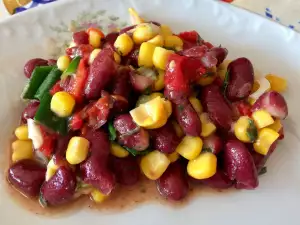 Ensalada de alubias rojas con maíz