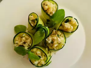 Ensalada fresca de bulgur, pepino y menta