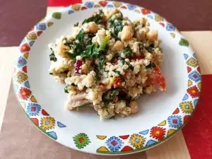 Ensalada de bulgur y espinacas