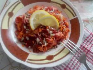 Ensalada de remolacha, manzanas y zanahorias