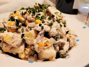 Ensalada de caballa ahumada