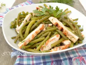 Ensalada de judías verdes con pavo asado