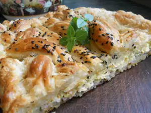 Tarta salada de hojaldre con relleno