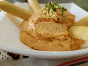 Crema para untar de queso y tomate