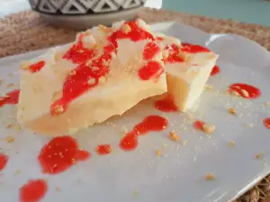 Semifrío de mascarpone y frambuesas