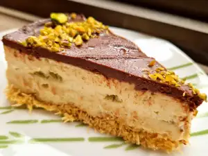 Tarta de queso con mascarpone y pistachos