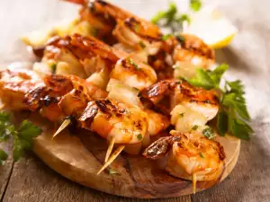 Brochetas de Gambas (receta italiana)