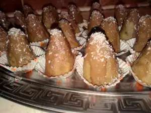 Rocas de galleta y chocolate con coco rallado