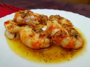 Gambas a la plancha con salsa de ajo