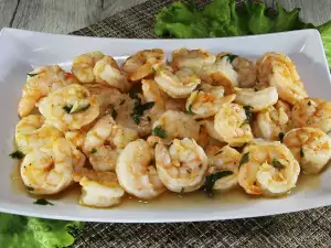 Gambas con vino blanco y ajo